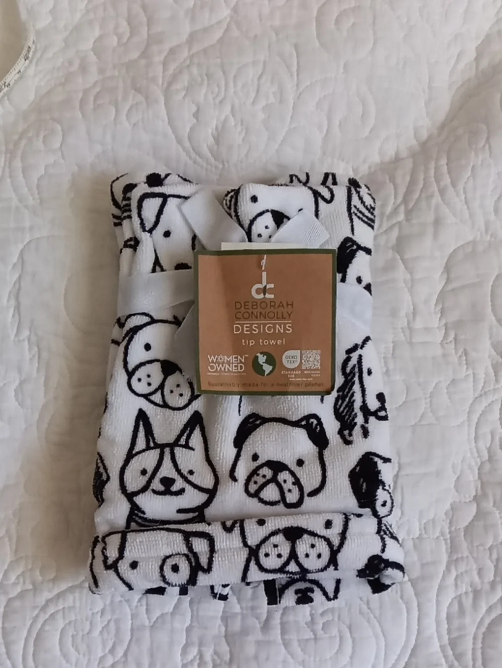 Deborah Connolly Designs Tip Towel Dog Print